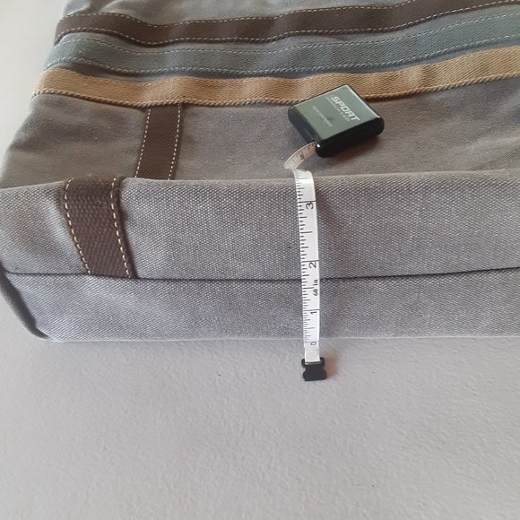 Eco-Made Vegan Canvas & Denim Zippered Medium Tote - Picture 10 of 10